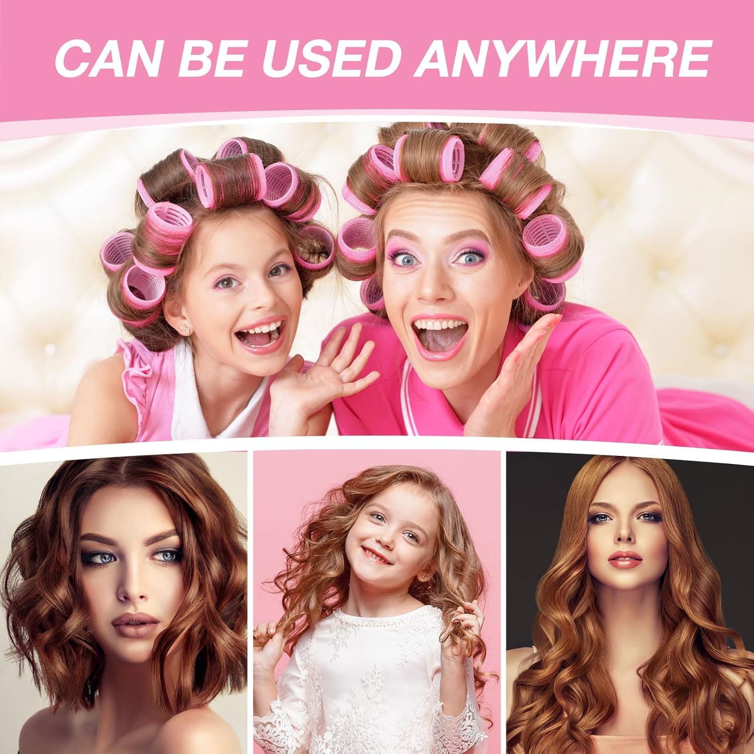 AnJOLi compact hair roller set ideal for at-home use.