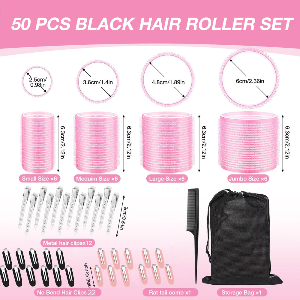AnJOLi self-grip rollers with clips securely hold curls.