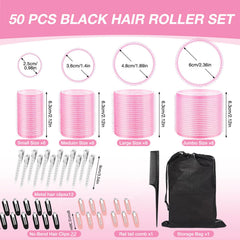 AnJOLi self-grip rollers with clips securely hold curls.