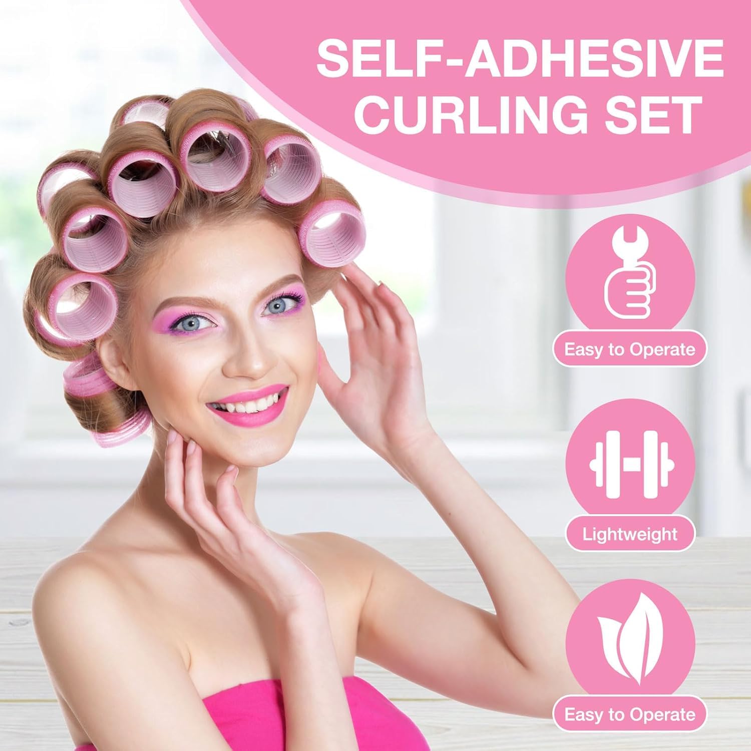 AnJOLi stainless steel duckbill clips keep rollers in place.