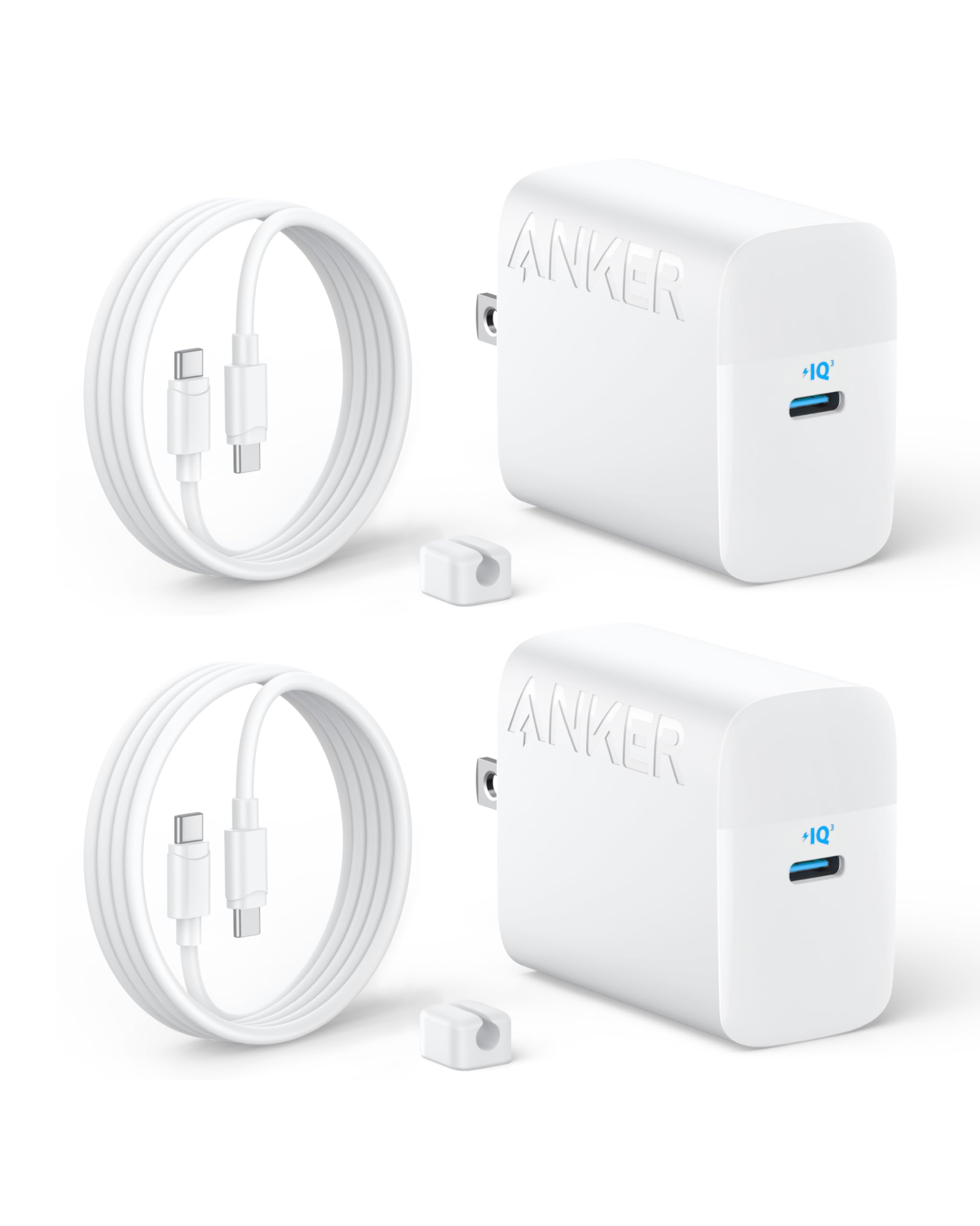 Anker 45W USB-C charger block with PPS delivers quick charging for compatible devices.