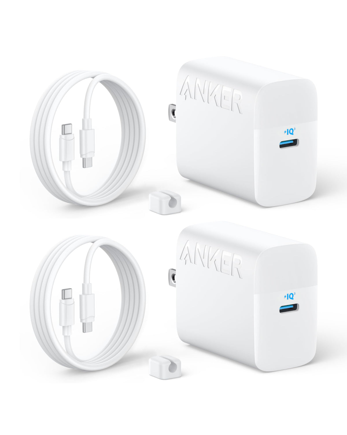Anker 45W USB-C charger block with PPS delivers quick charging for compatible devices.