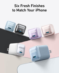 Anker 511 Charger color options on display.