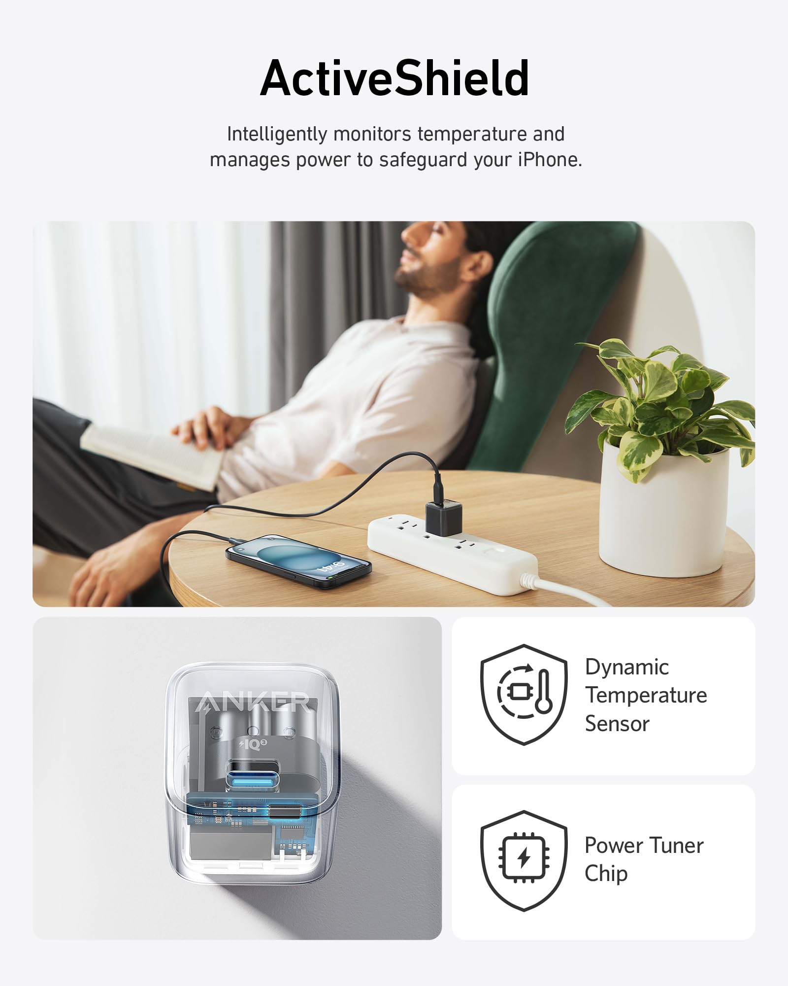Anker 511 Charger supports universal compatibility.