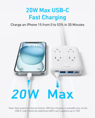 Anker Charging Station showing two USB-C ports for fast device charging.