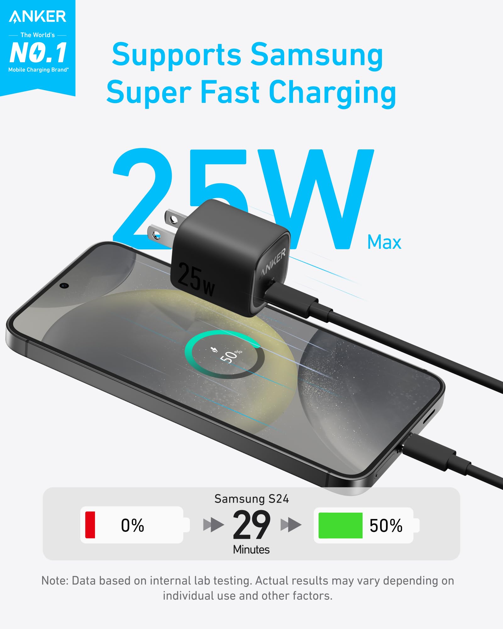 Compact charger design showing a foldable plug for easy storage