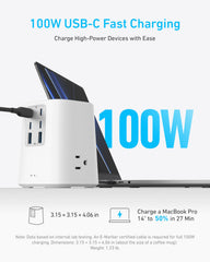 Anker 9-in-1 top view emphasizing slim, space-saving profile