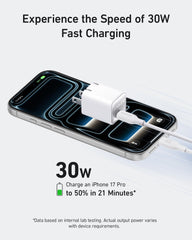 Anker Nano 30W charger side profile; ultra portable everyday charging.