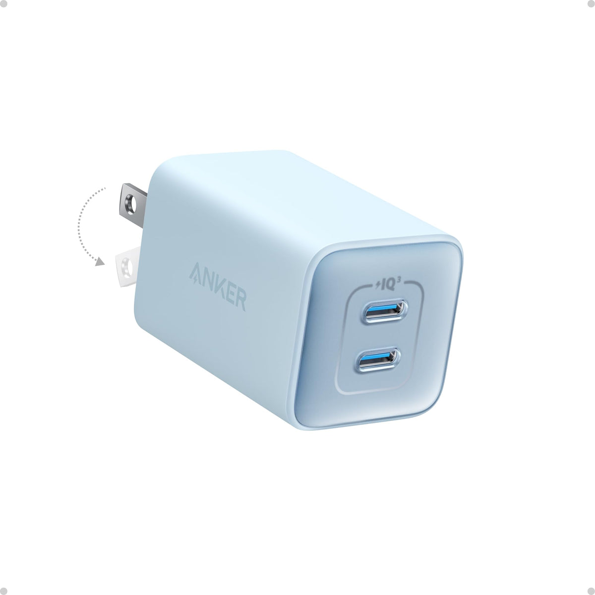 Anker Nano Charger 47W two-port fast charger for iPhone and iPad on the go.