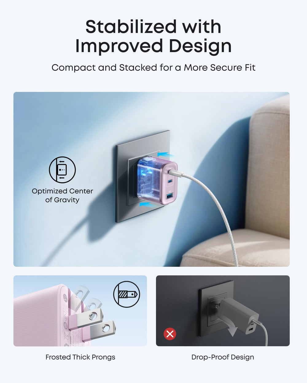 Anker Nano Charger includes USB-C cable for immediate use