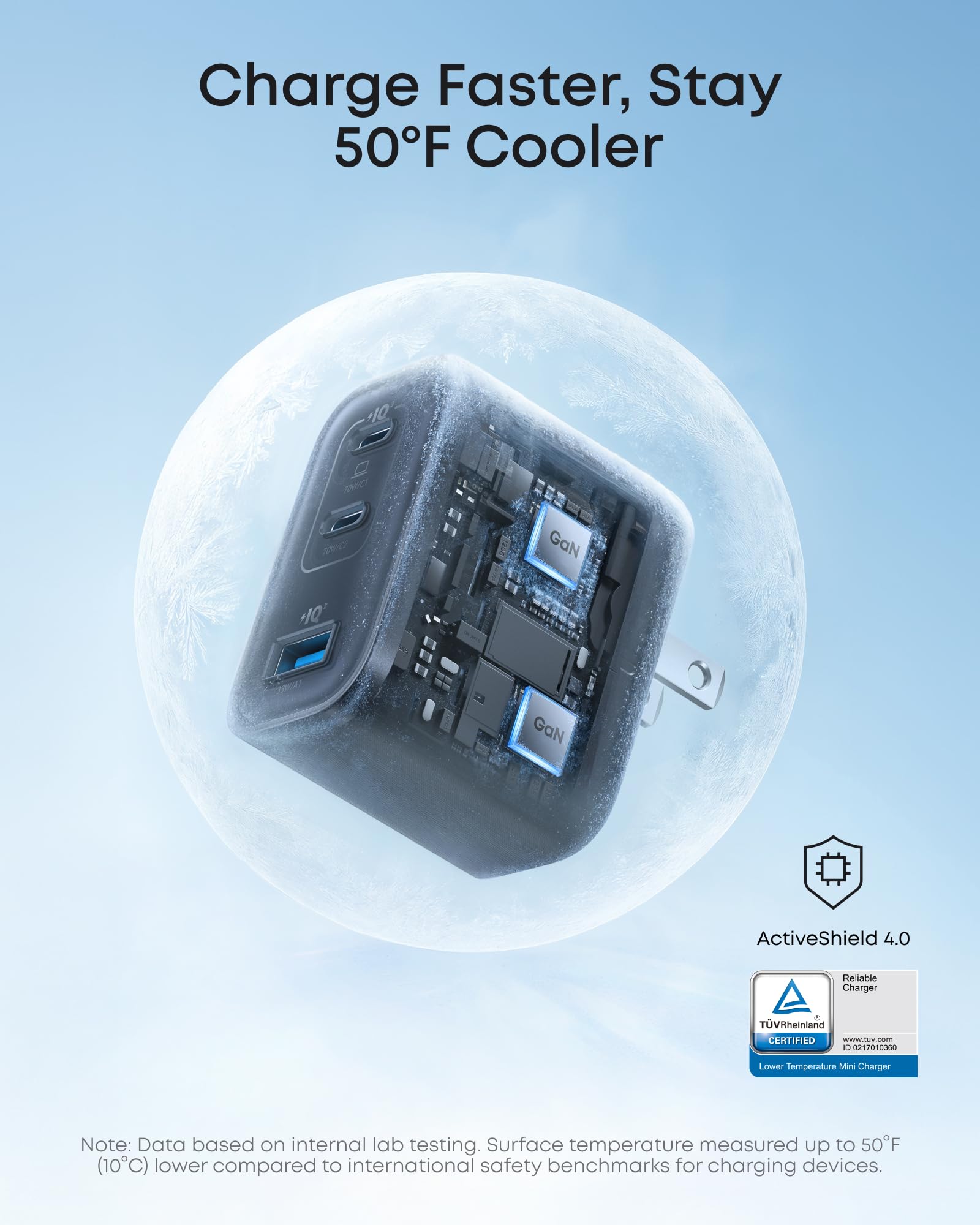 Anker Nano Charger textured shell and premium frame for stylish use