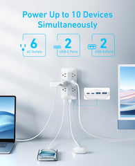 Anker Outlet Extender's 20W USB-C port speeds up iPhone charging.