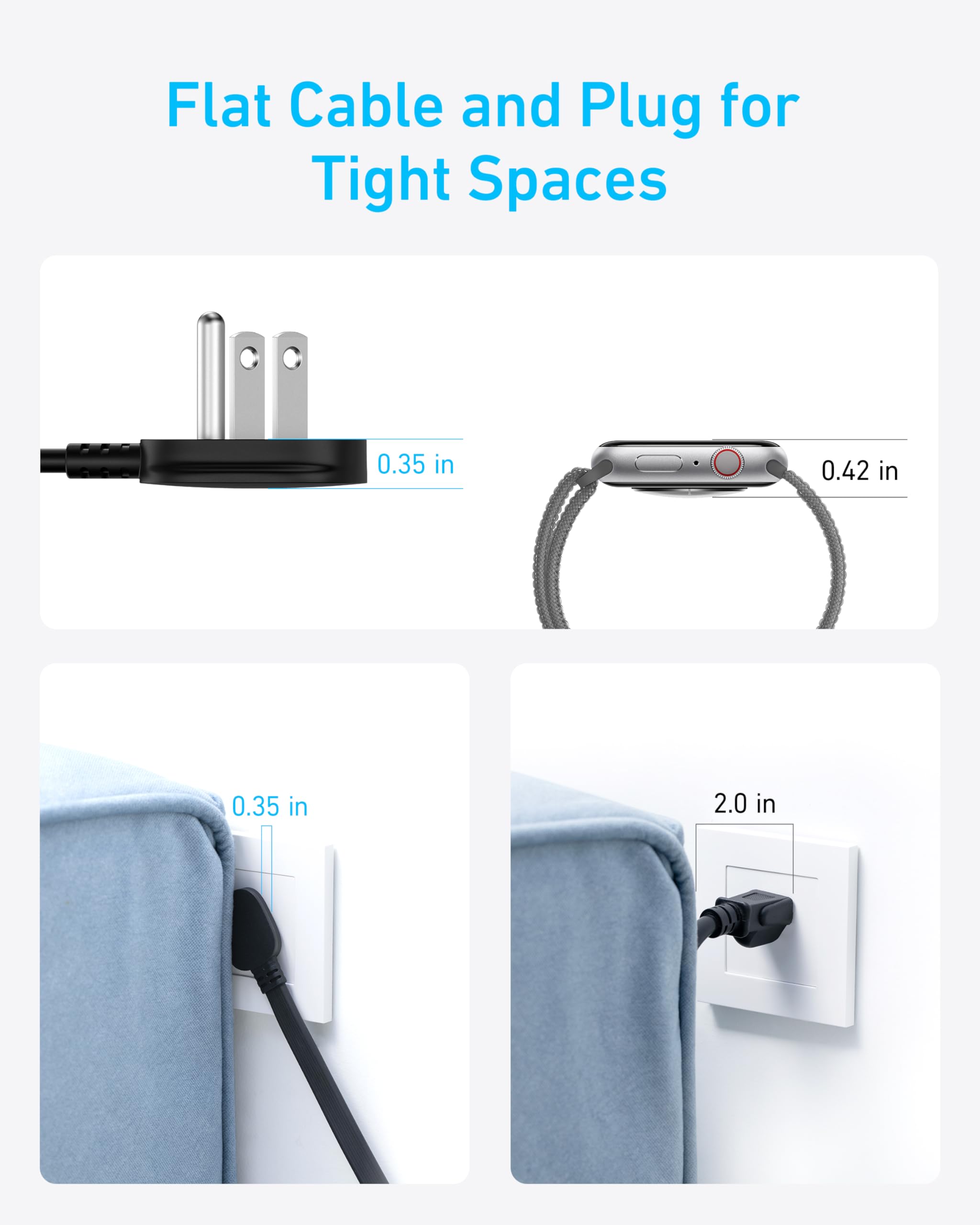 Anker Power Strip ideal for dorm rooms and home offices.