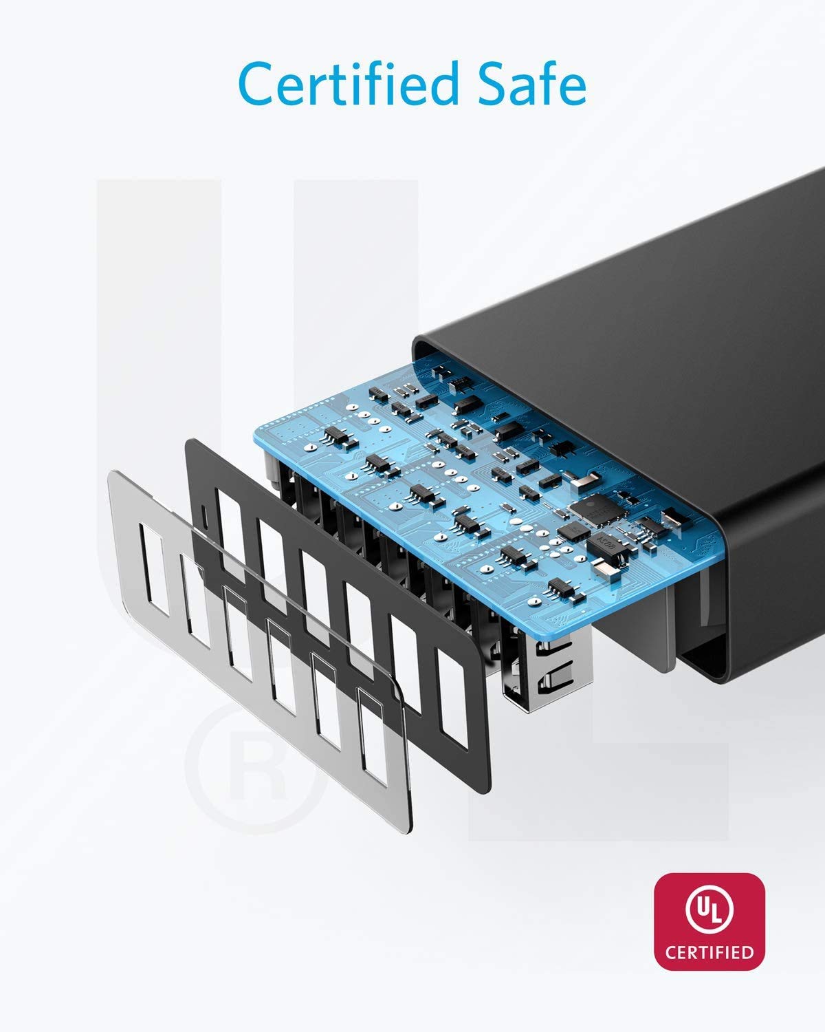 Anker PowerPort 6 enables charging of multiple devices simultaneously.