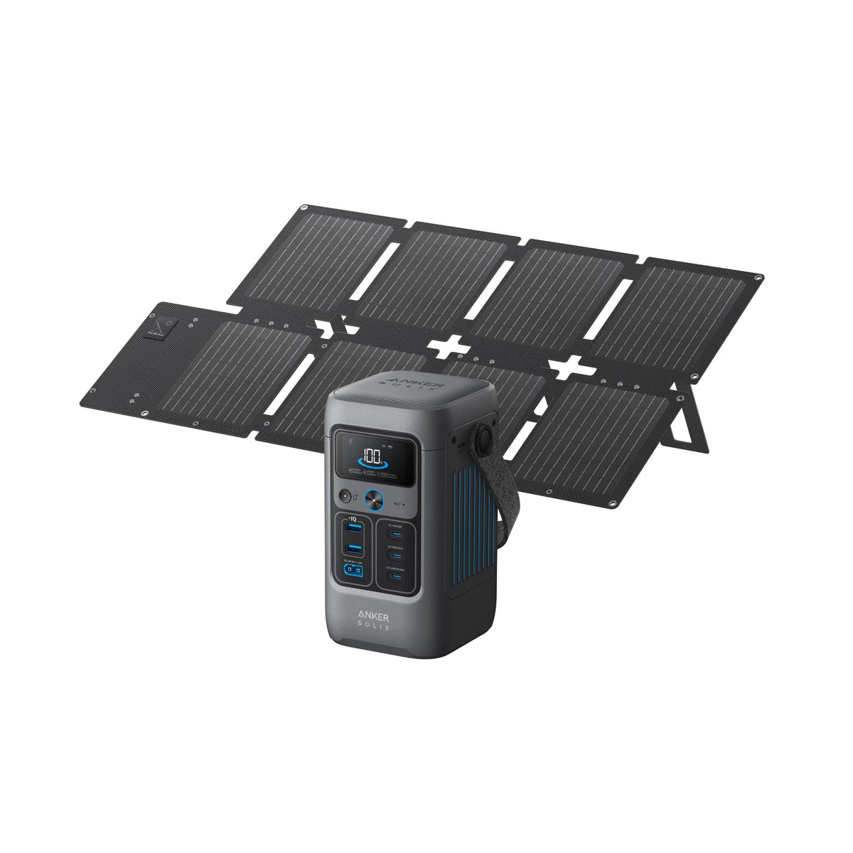 Anker SOLIX C200 front view, portable power for outdoor use