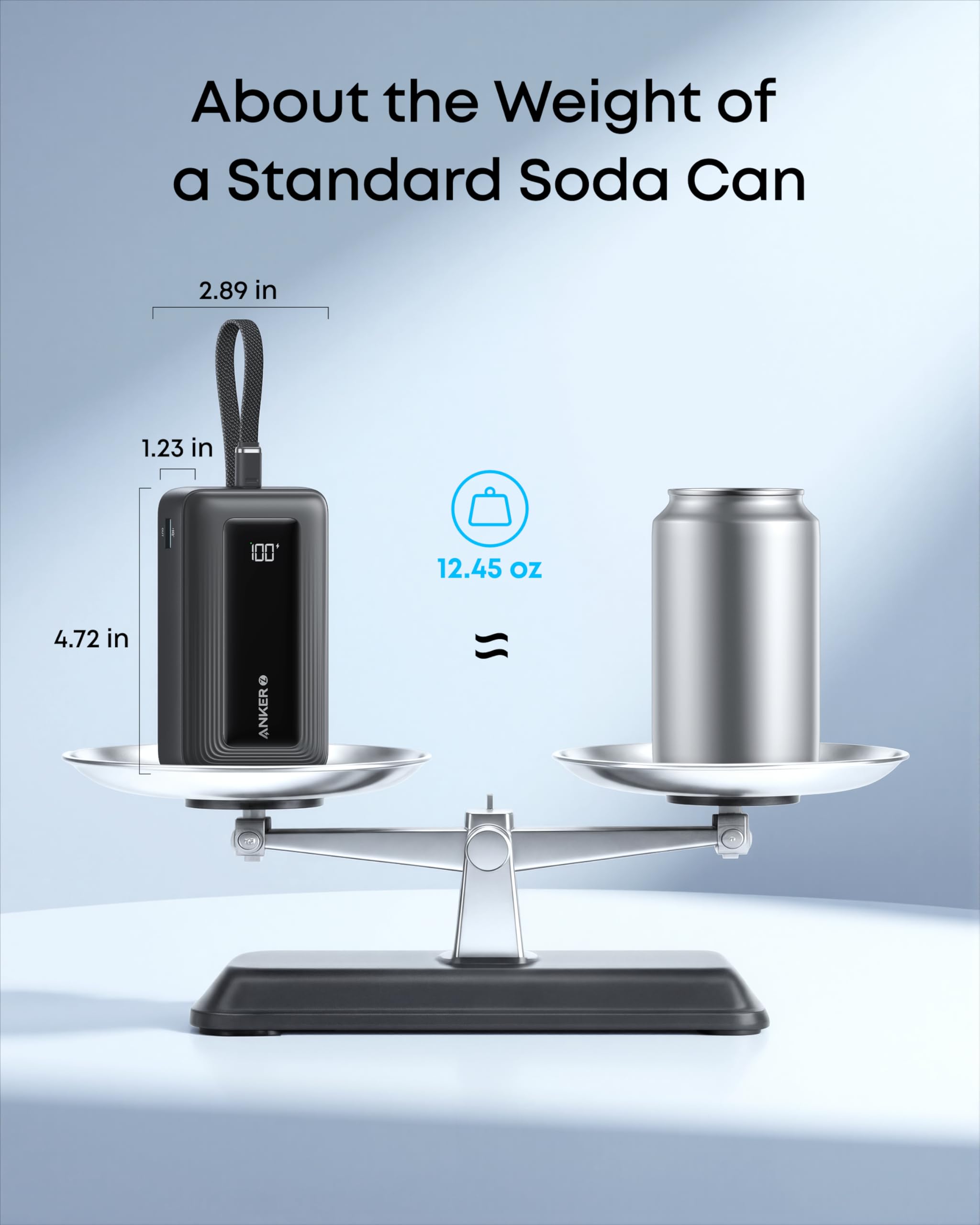 Anker Zolo Power Bank travels with you for long days.