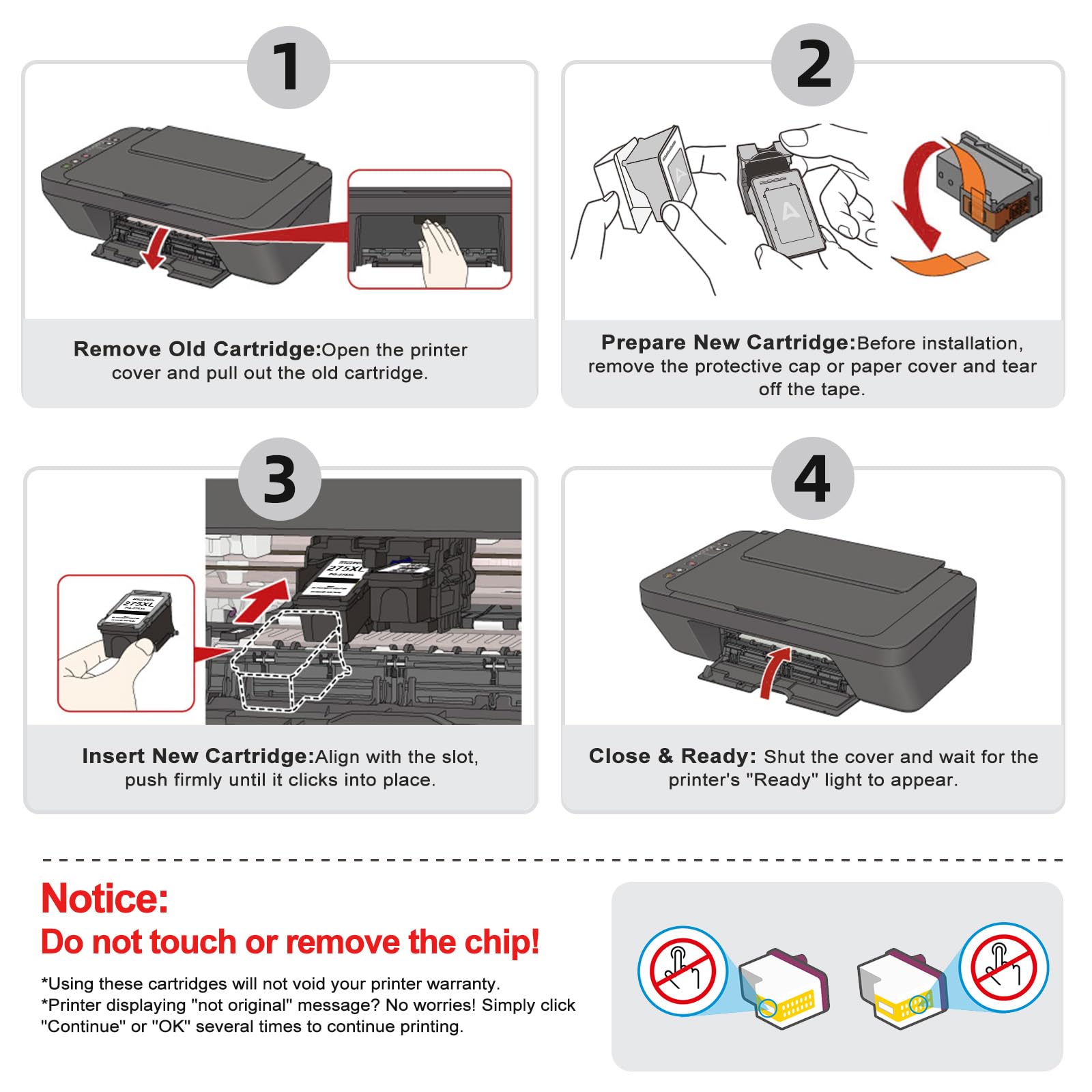 Pixma TS series compatibility with Ankink cartridges.