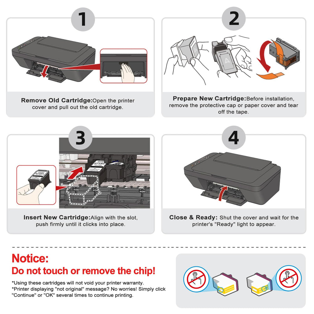 Pixma TS series compatibility with Ankink cartridges.