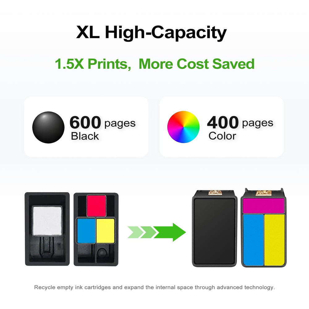 Ankink two-pack ink cartridges for convenient everyday printing.