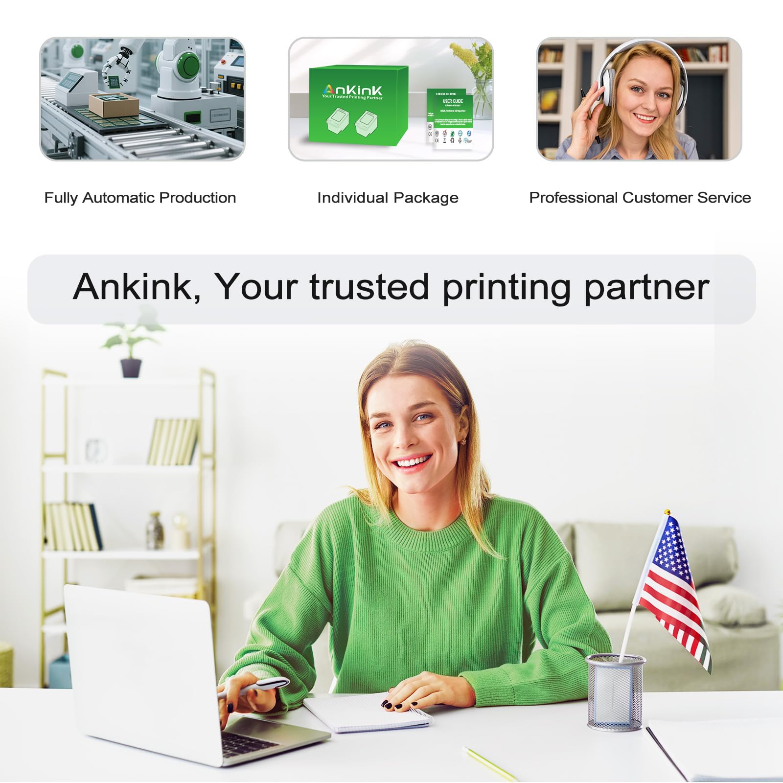Ankink upgraded chip improves printer recognition and use.