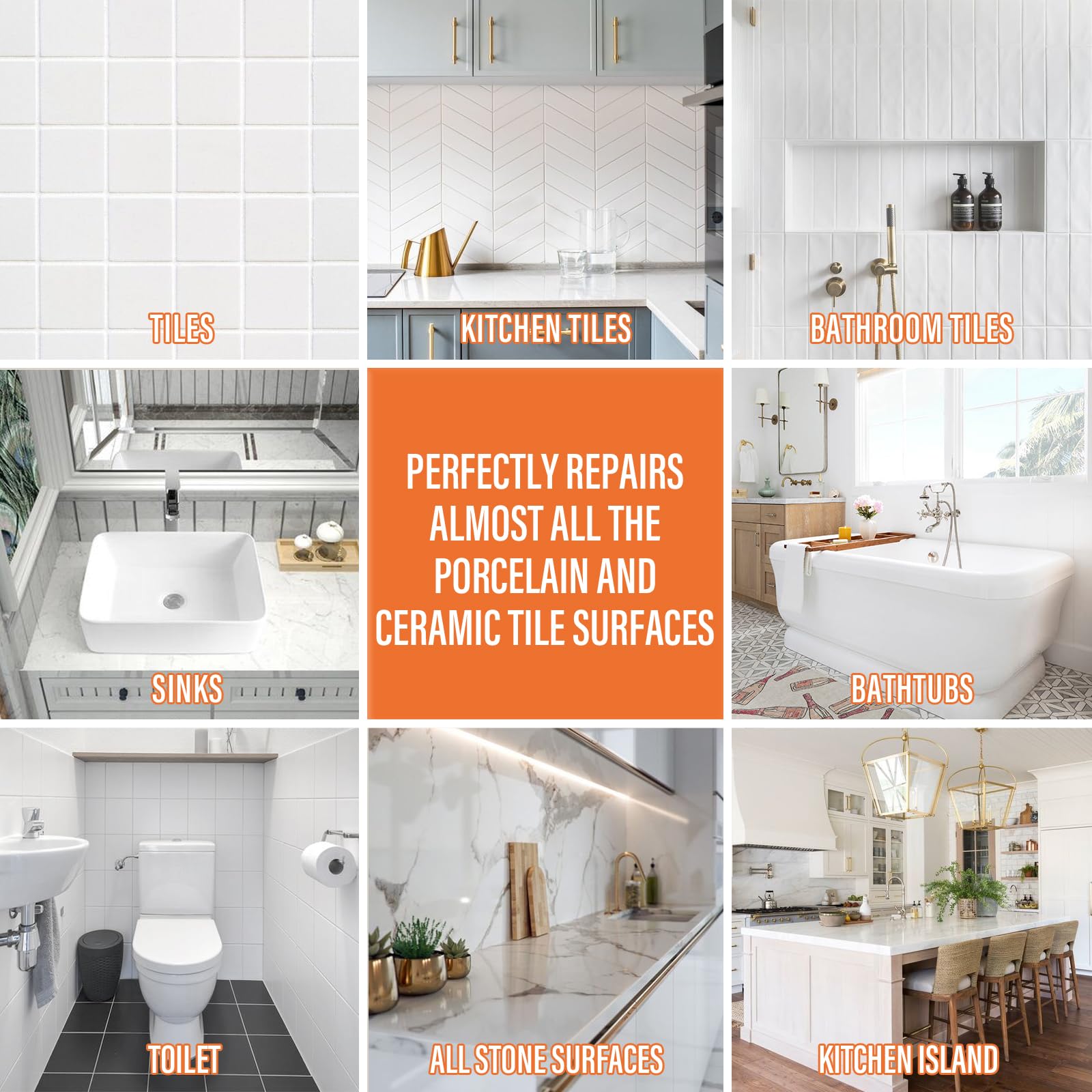 Ankita Tile Repair Kit creates an invisible finish after repair.