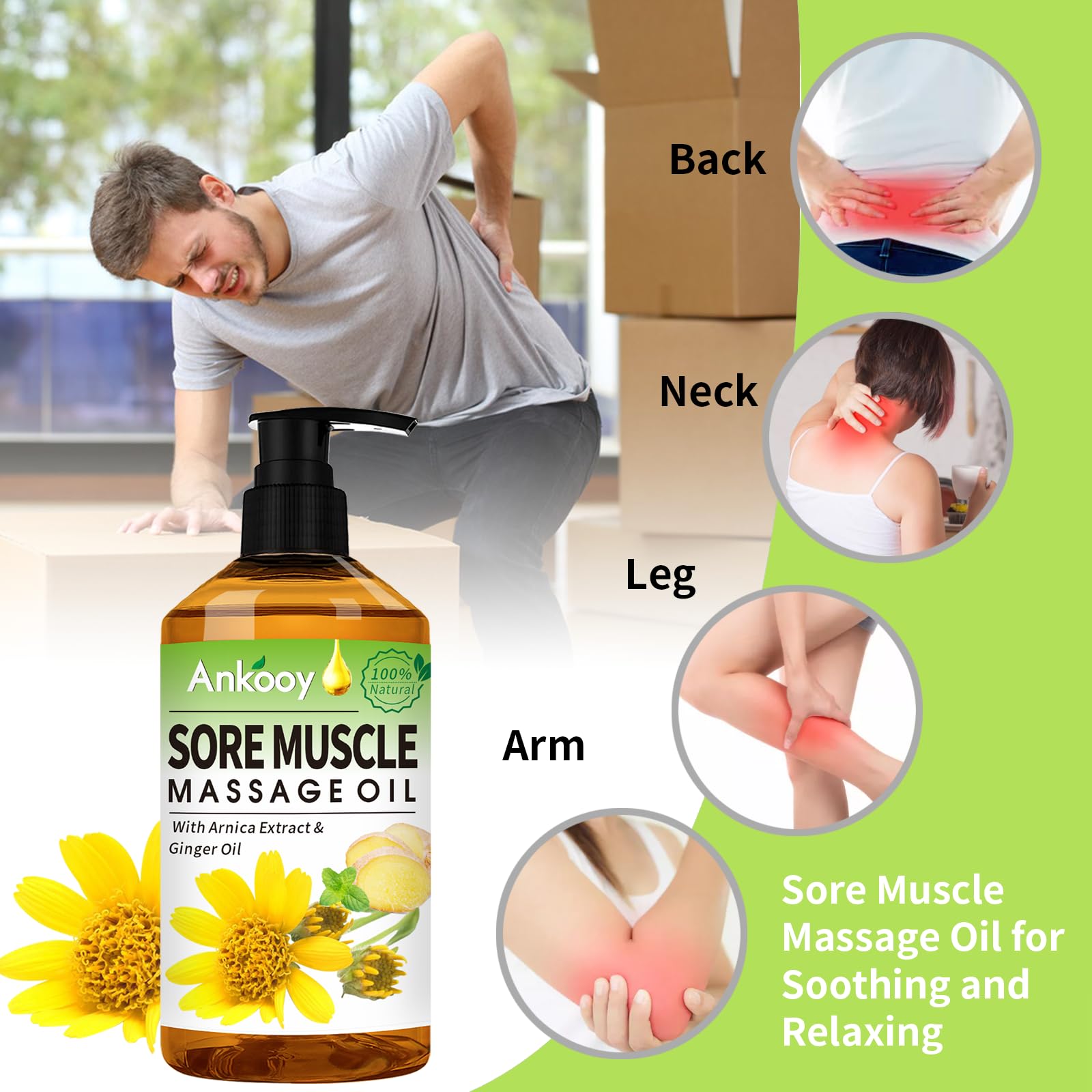 ANKOOY 360-spin massage roller ball glides easily to ease knots