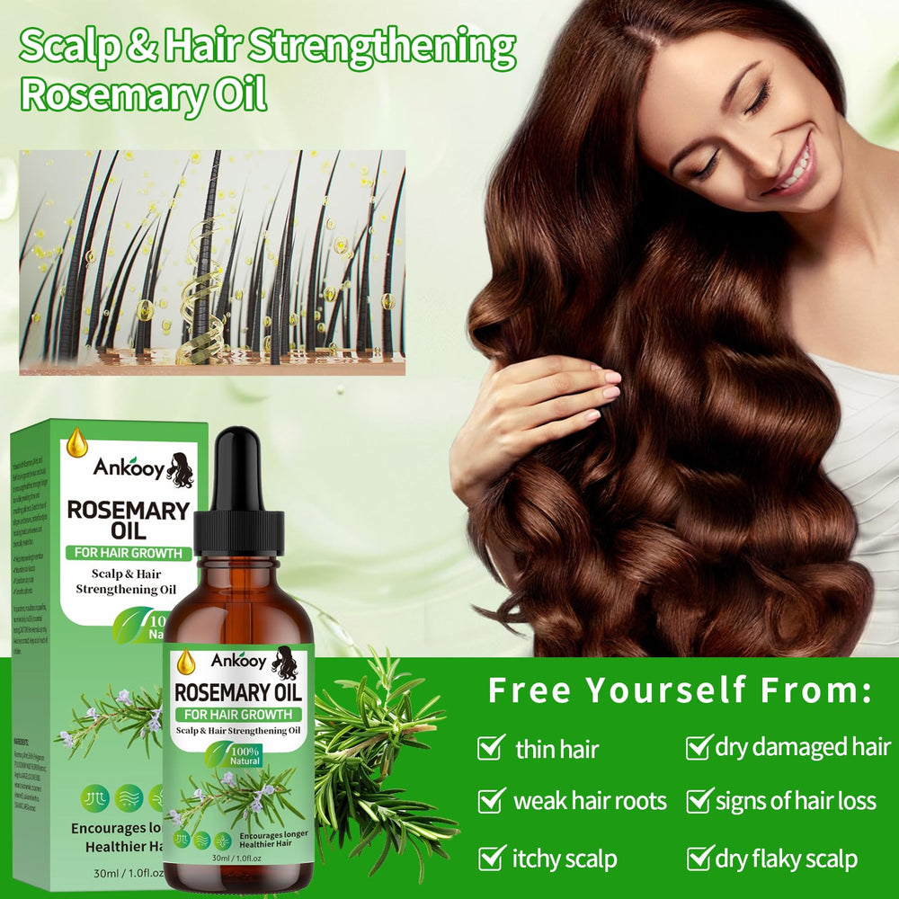 ANKOOY Rosemary Oil during scalp massage supports circulation and comfort.
