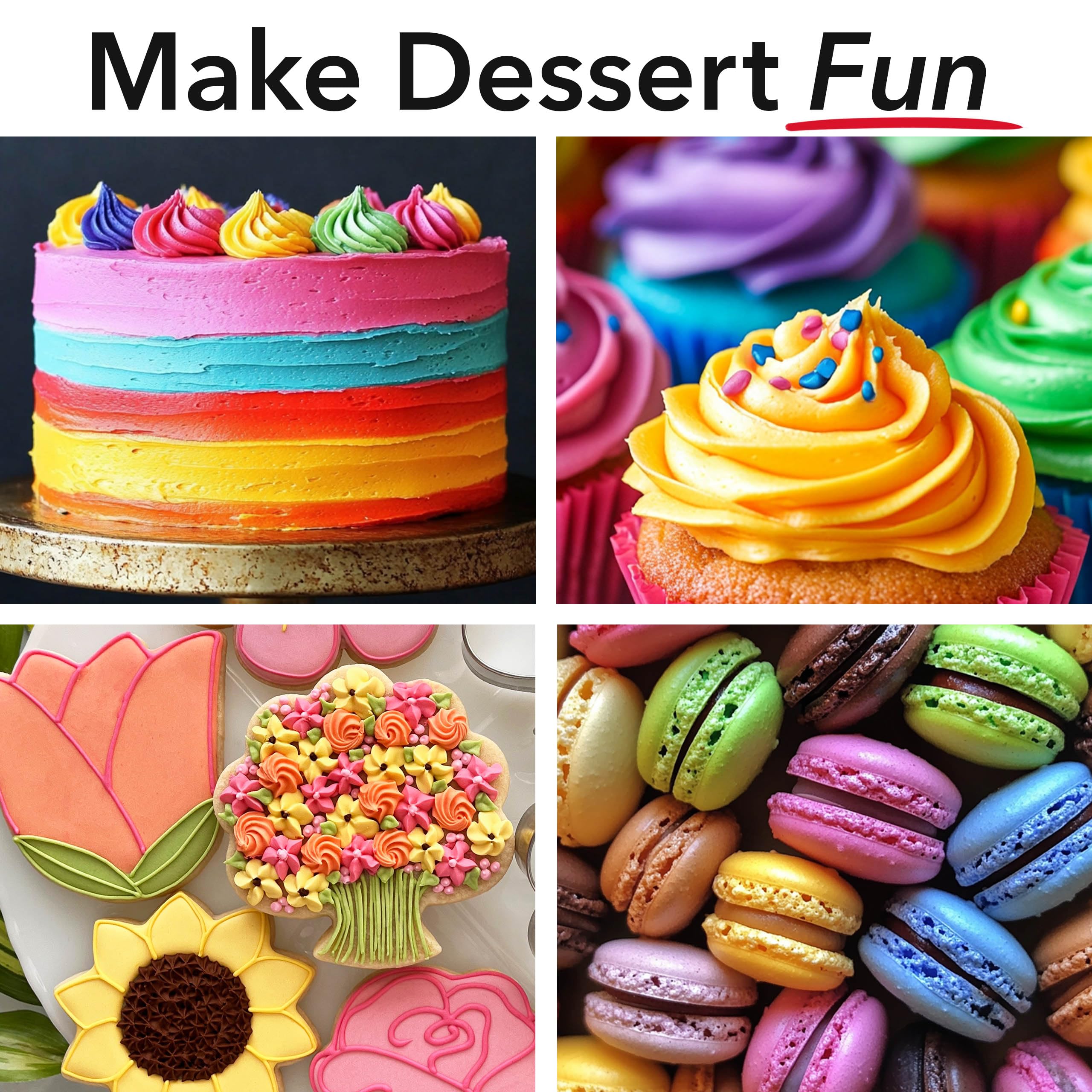 Ann Clark 12-pack highlights versatile colors for cakes and cookies.