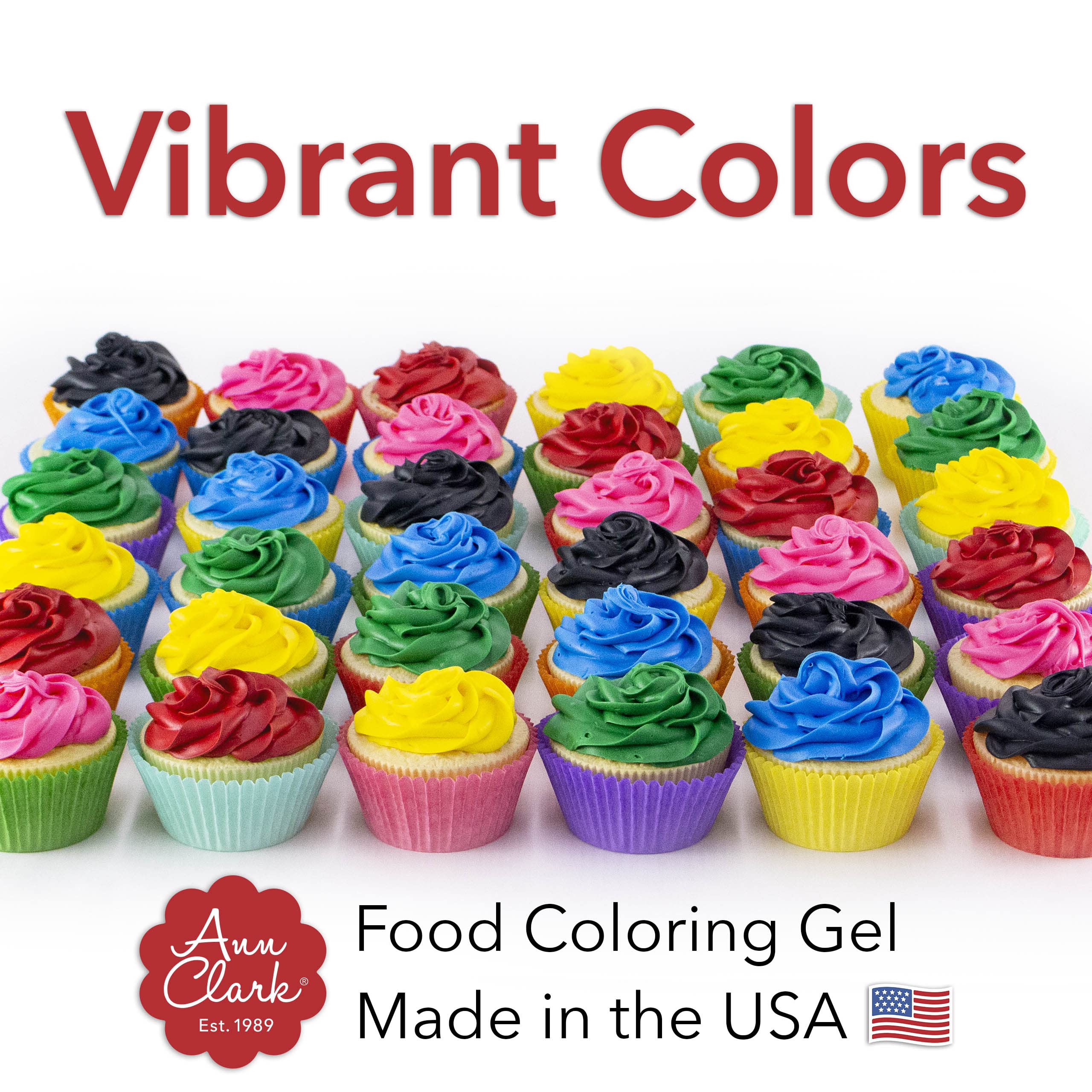 Ann Clark vibrant icing colors ideal for frosting projects.