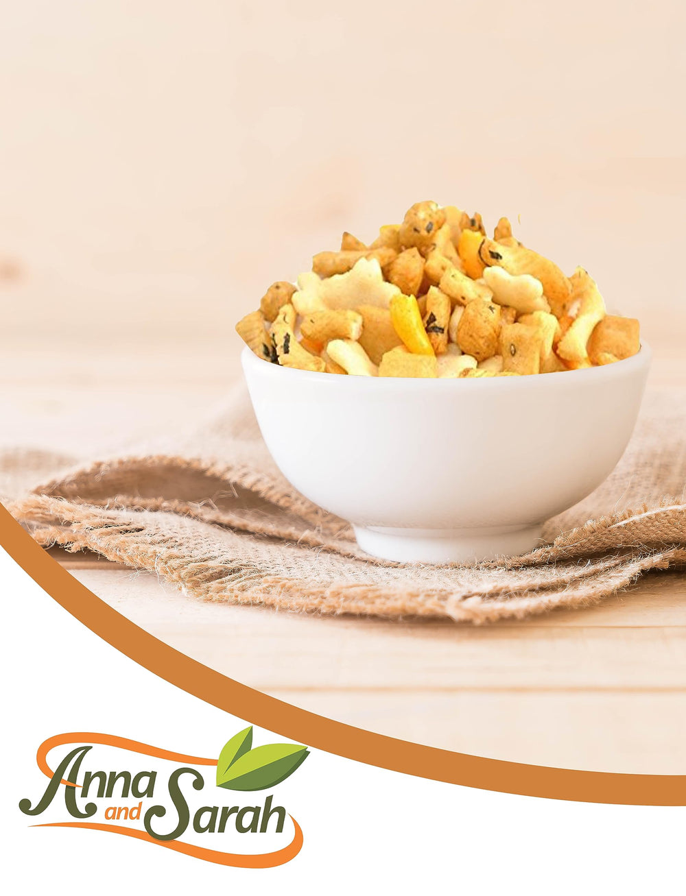 Anna and Sarah Oriental Rice Crackers in a bowl inviting easy snacking.