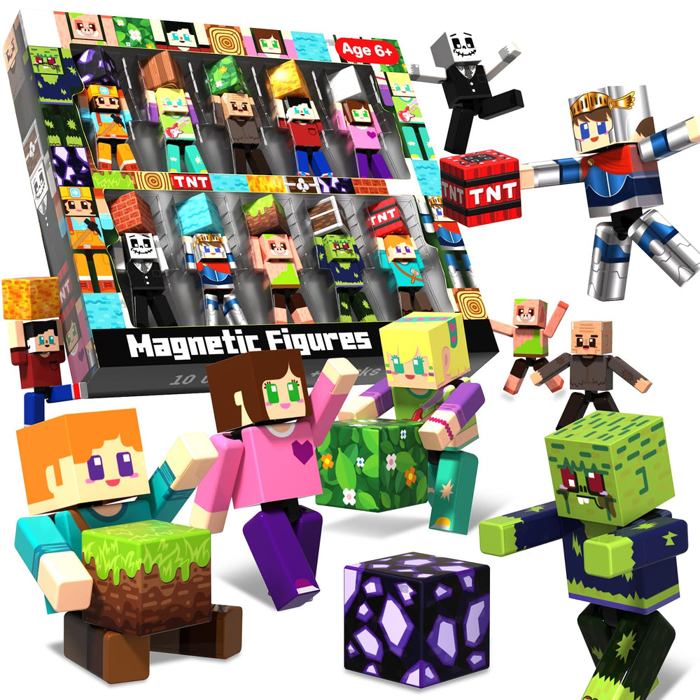 Annexfun 20-piece magnetic blocks and action figures for creative STEM play.