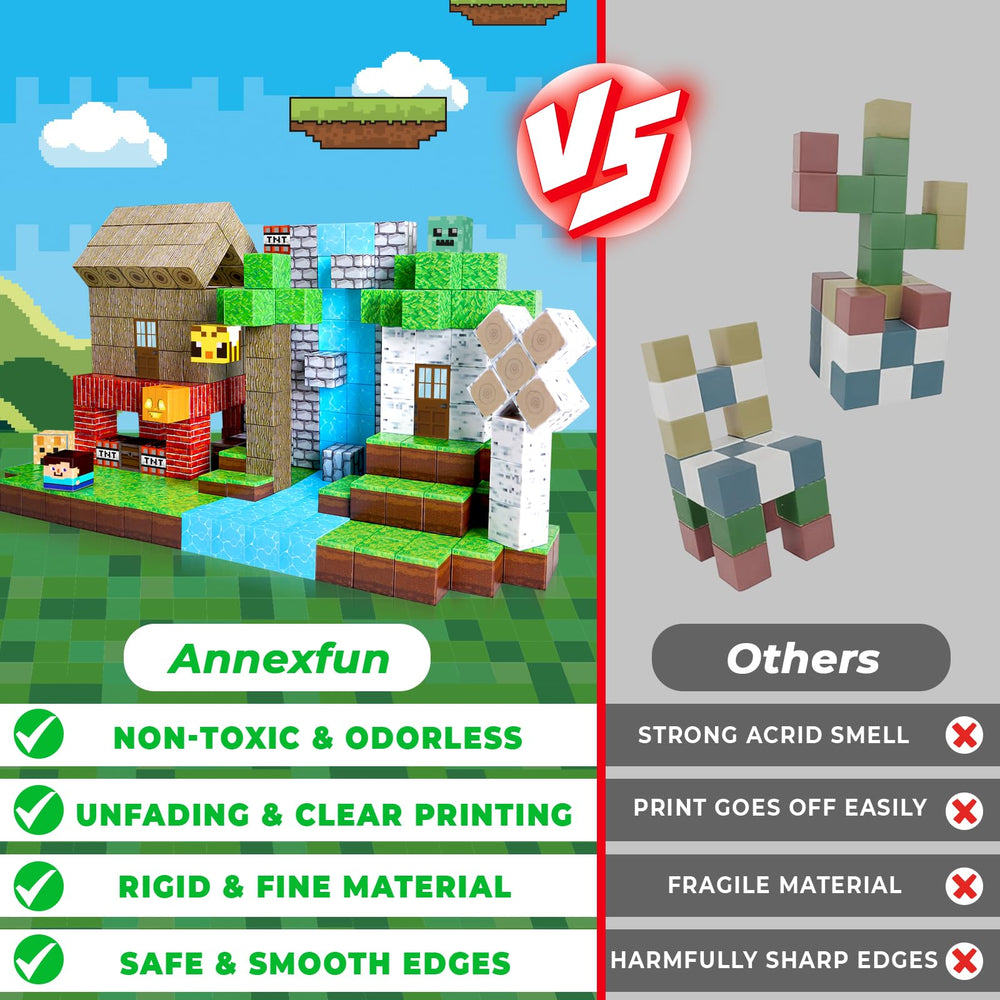 Annexfun magnetic blocks with bell-like rustling sounds.