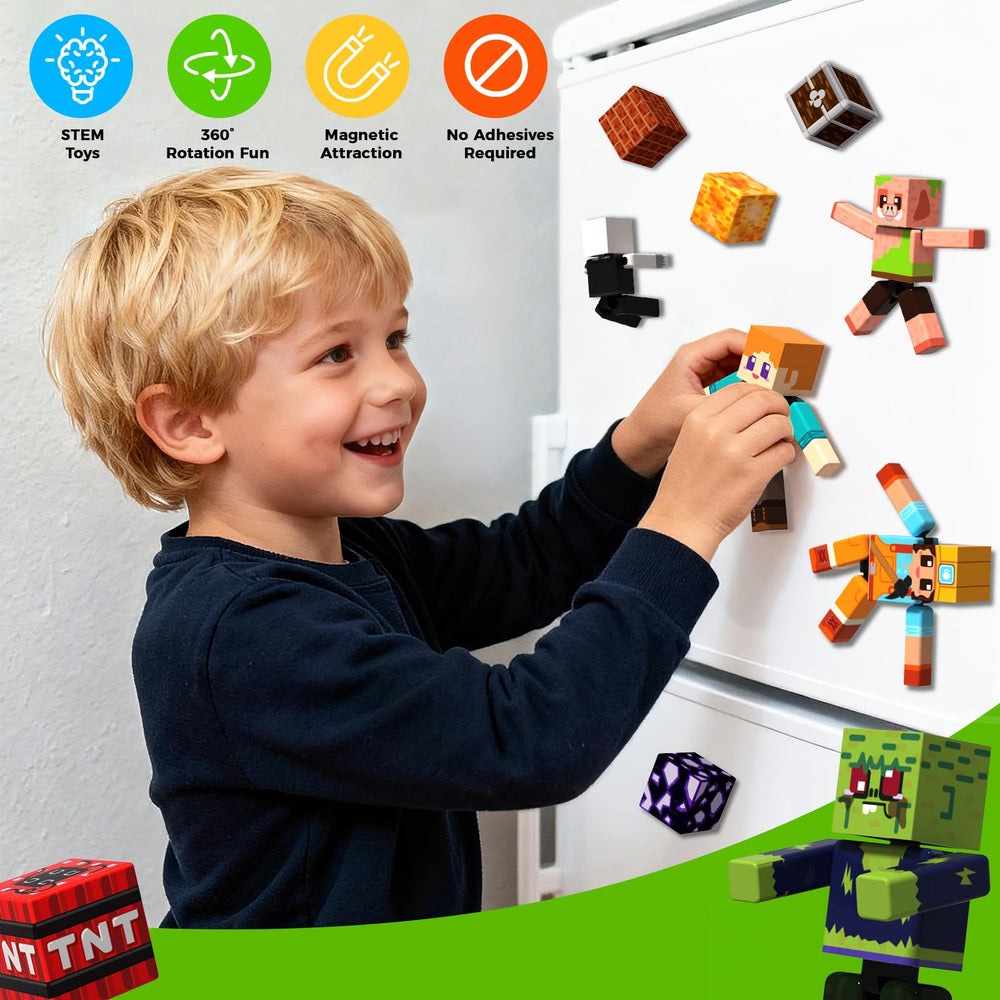Annexfun magnetic blocks with bell-like sounds to engage senses during play.
