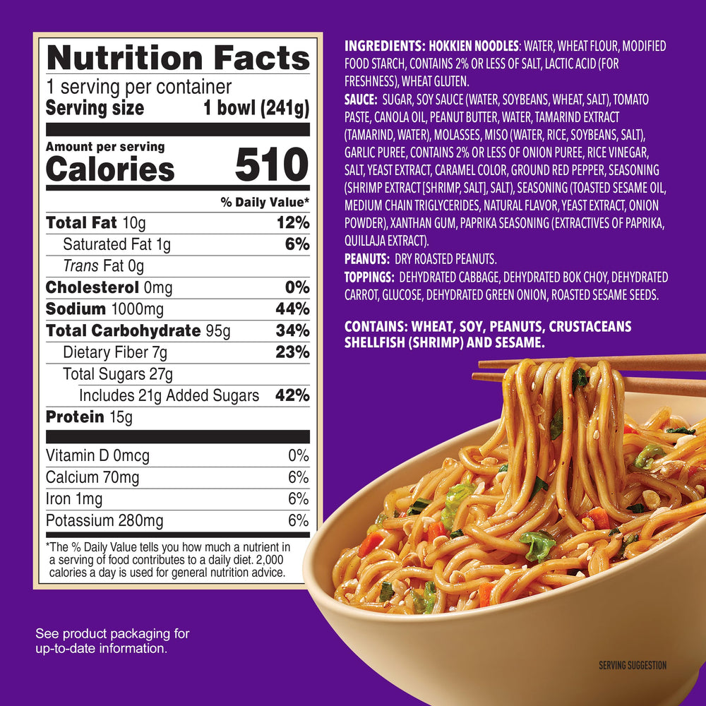 Annie Chun's Pad Thai Bowl sesame seeds add crunch in every bite