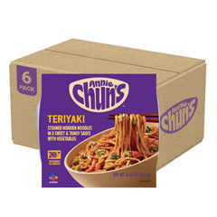 Annie Chun's Teriyaki Noodle Bowl front view, quick heat meal
