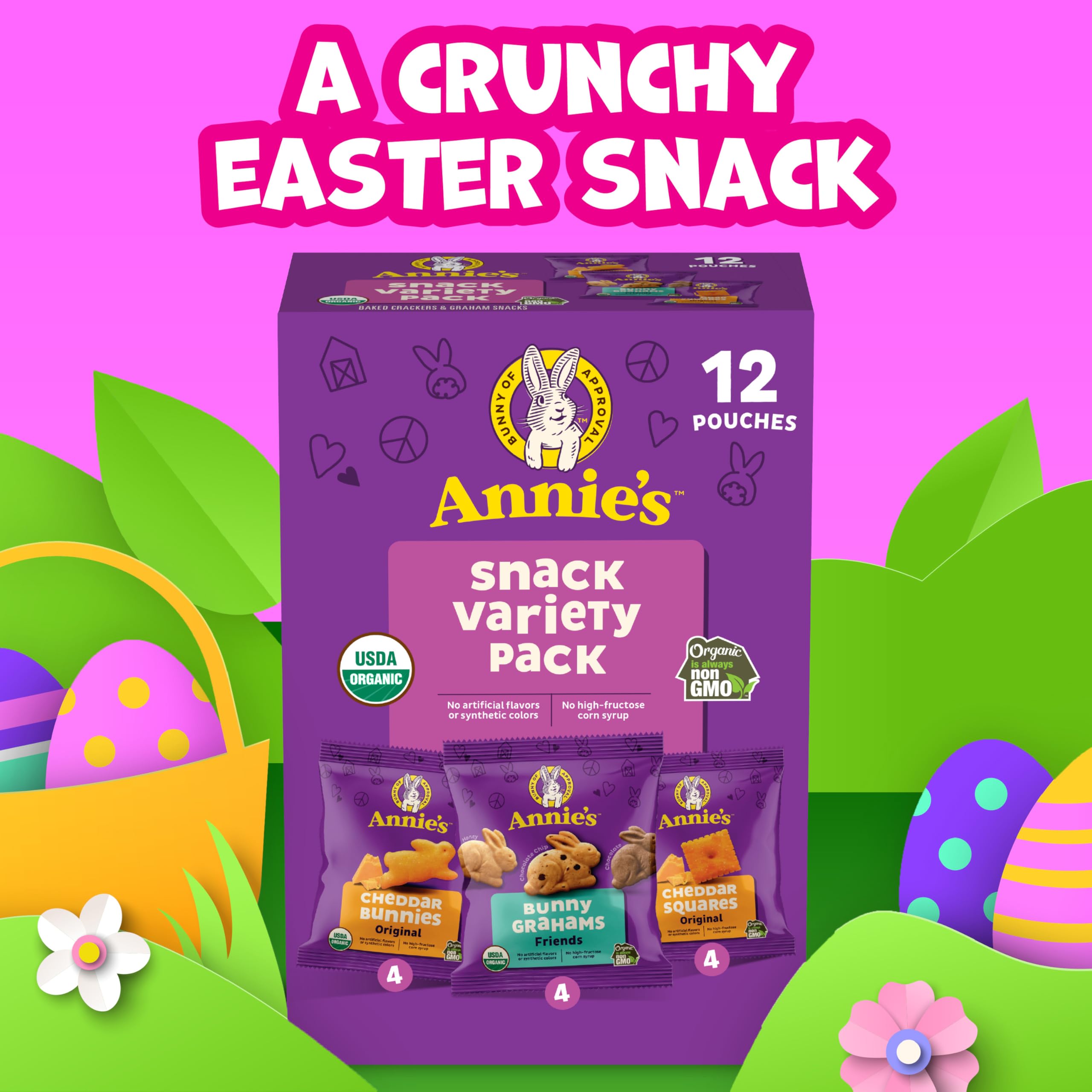 Annie's cheddar bunnies close-up highlights crunchy cheese flavor kids love