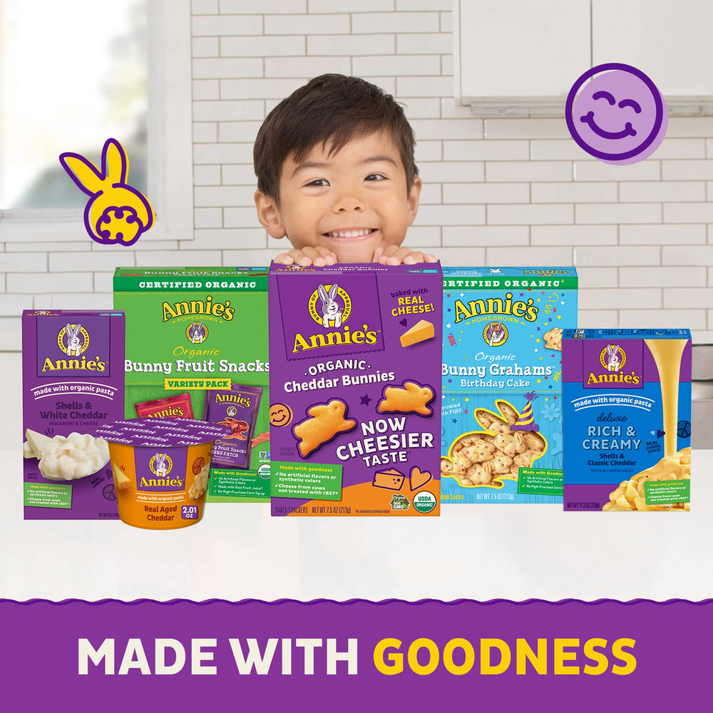 Annie's family enjoying snacks, a simple, shareable moment.