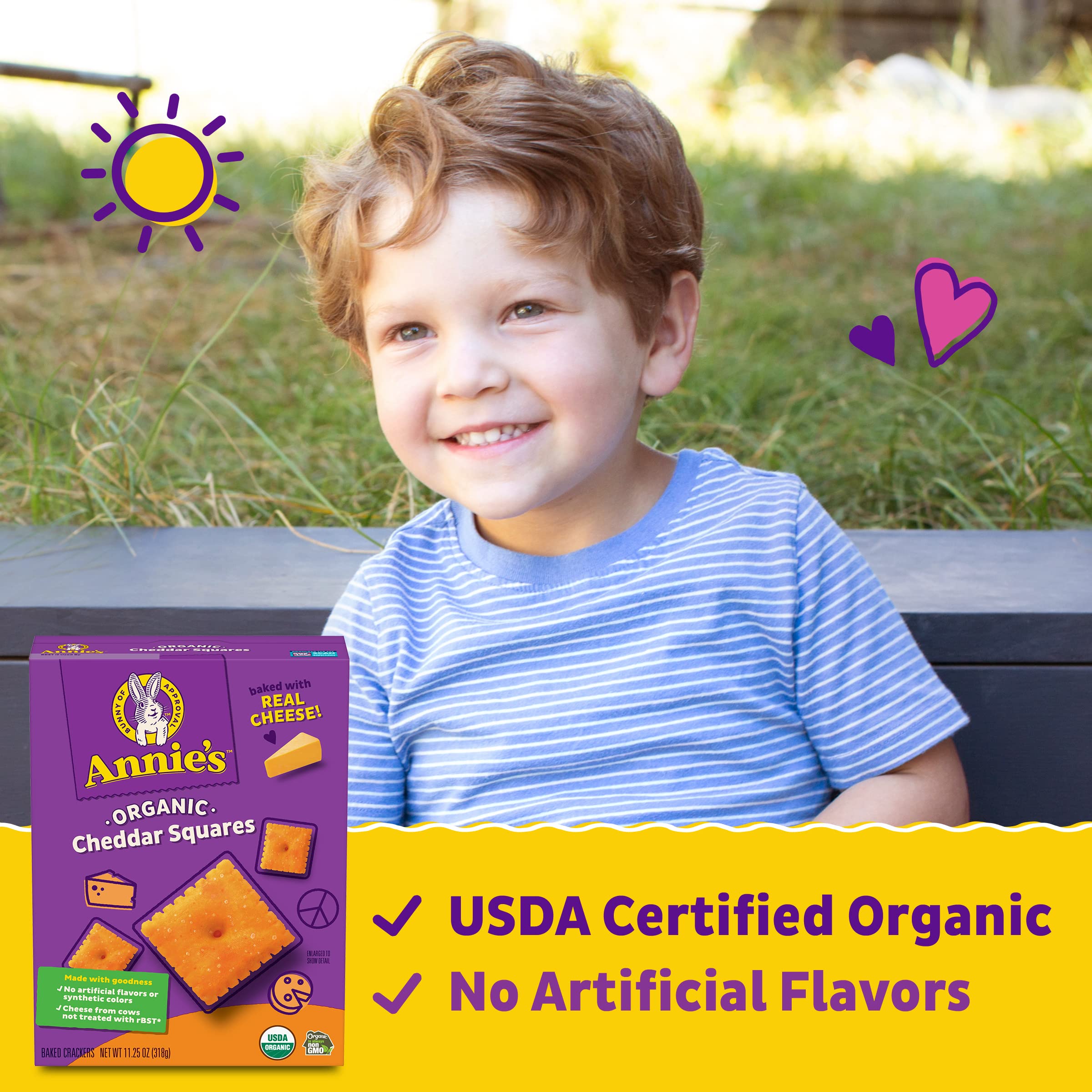Annie's Organic certification logo on packaging communicates trusted quality.
