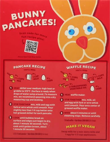 Piled fluffy pancakes from Annie's Organic mix on a plate