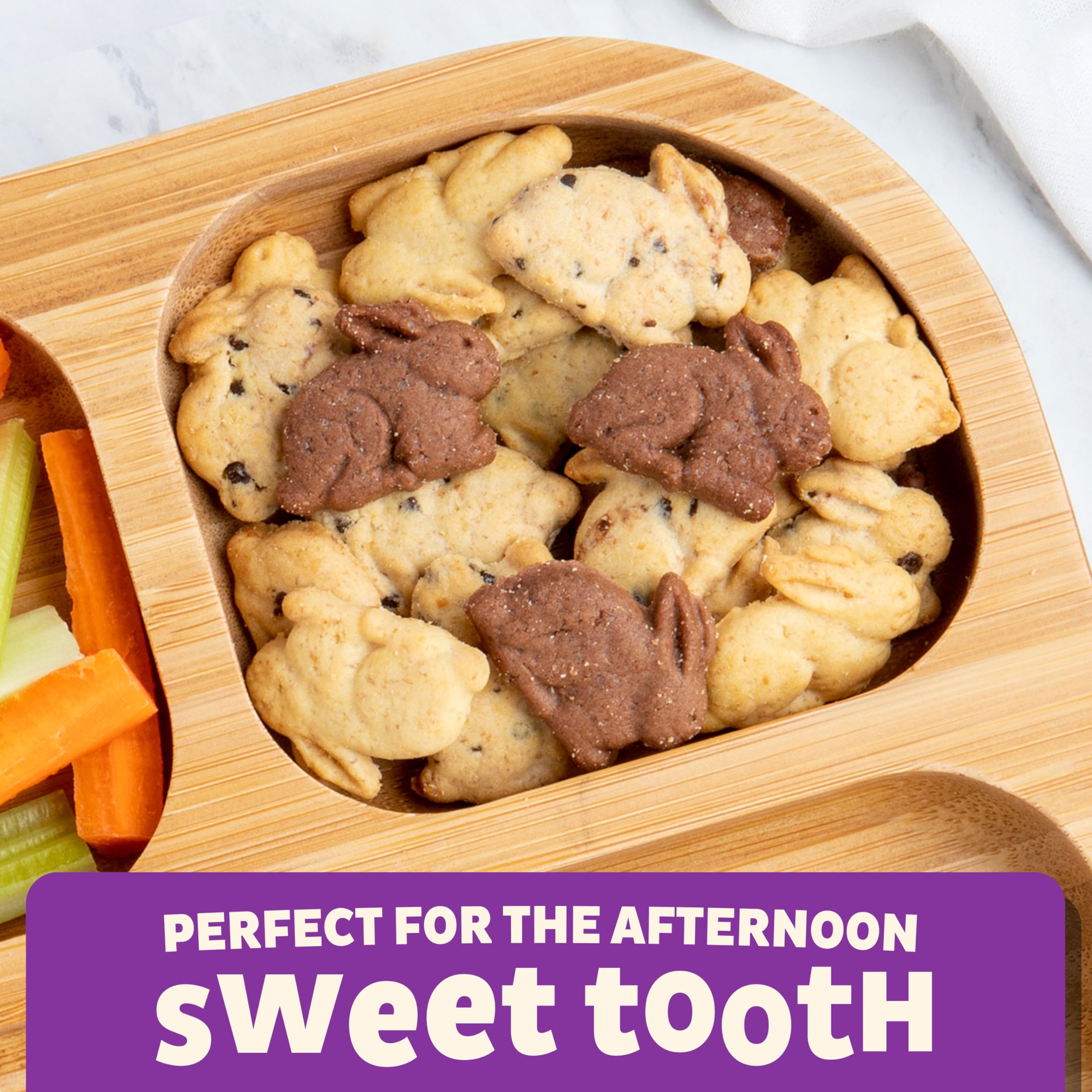 Annie's Bunny Grahams trio flavors on a plate invite shared tasting