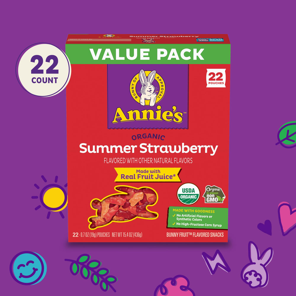 Annie's gluten-free treats in a resealable pouch for freshness.