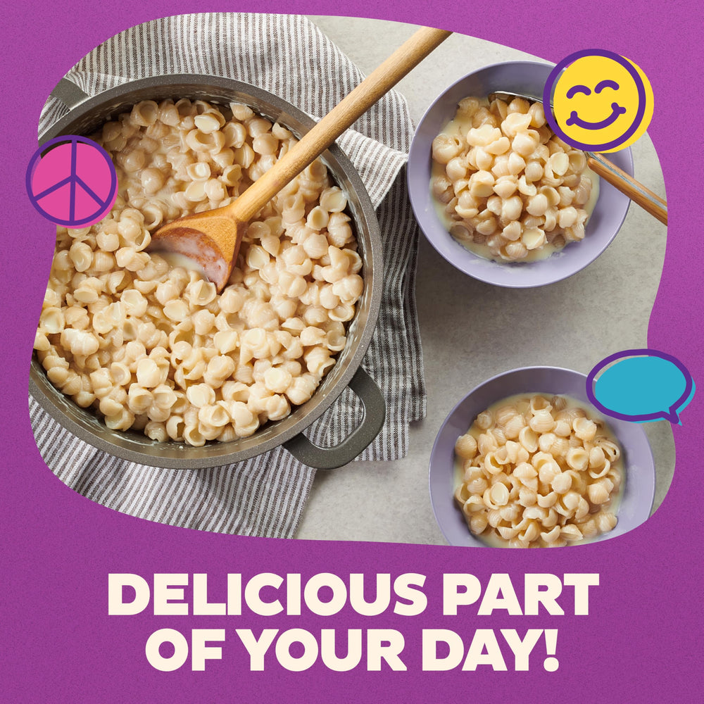 Annie's Shells and White Cheddar packaging promises 10-minute meals.