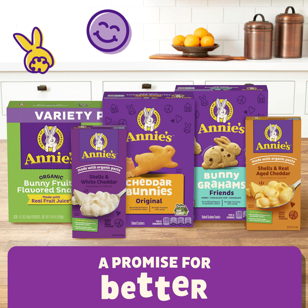 Annie's snacks on-the-go during outdoor playtime.