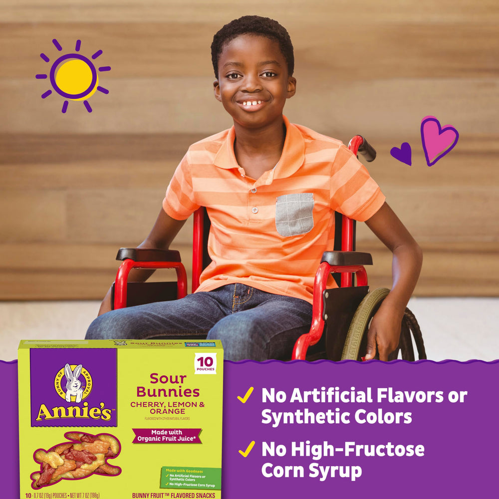 Annie s Sour Bunnies gluten free snack for safe school lunches