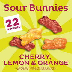 Annie's Sour Bunnies three flavors cherry lemon orange in one pack.