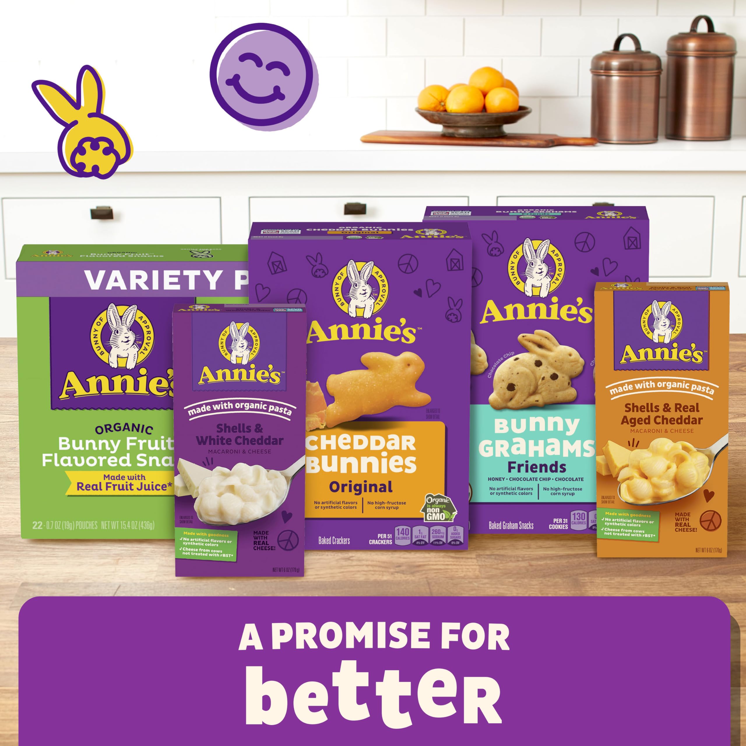 Annie's Super! Mac 4-pack fits pantry or backpack.