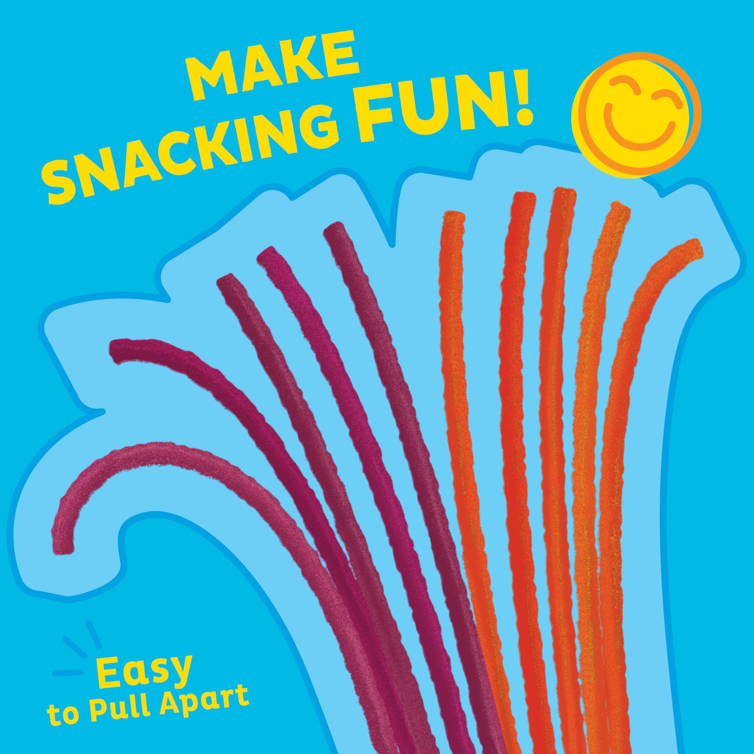 Real fruit juice ingredients highlighted in Annie's Peel-A-Parts snack.