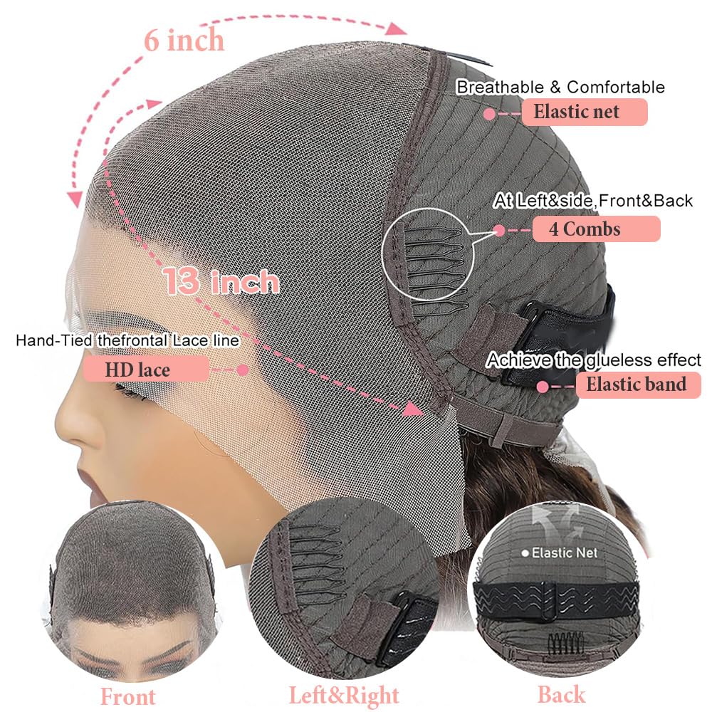 Annione natural black body wave wig offers full, realistic volume.