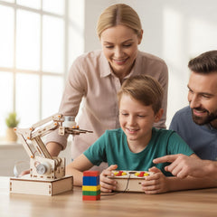 ANNISOKA Robot Arm Kit kids building session boosts hands-on curiosity.