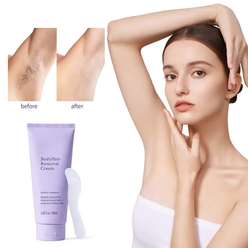 Annsky Hair Removal Cream on legs for quick smooth results